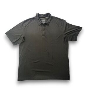 Duluth Trading Co Mens Black Free Swingin Polo Shirt Large Short Sleeve 32377